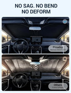 Proadsy Custom Fit 2019-2026 Acura RDX Windshield Sun Shade, Blocks Heat | 240T Heat Shield, Drops Temp 54°F, Blocks 99% UV, Prevents Dashboard Cracking, Summer Parking & Beach Trips, Easy Twist-Fold - Image 6