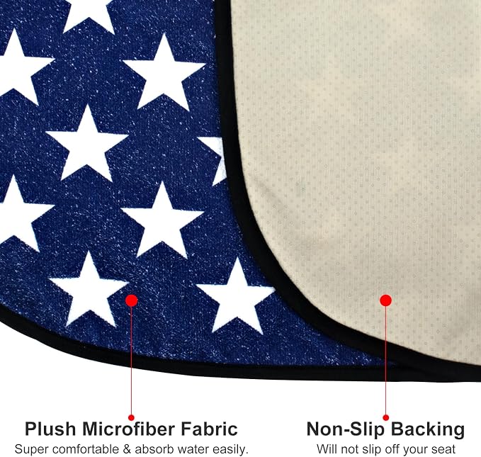 Waterproof Sweating Car Seat Cover for Post Gym Workout, Running, Swimming, Beach and Hiking, Universal Fit Non-Slip Bucket Seat Protector for Cars SUV Trucks, Machine Washable (Star) - Image 4
