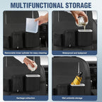 Nilight Car Seat Back Organizer 1PC Black PU Leather Universal | Cup Holder Tissue Box Removable Bucket Waterproof Multifunctional Storage Bag for Cars Vans SUVs MPVs Pickup Trucks - Image 5