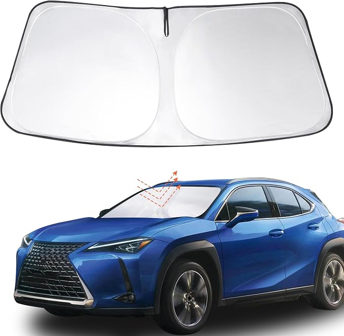 Windshield Sunshade for 2019-2026 Le-xus UX250h/260h/300h/300e | Full covered for windshield, Foldable & Durable, Block UV Rays, Reduce Heat, Easy to install, Keeps Car Cooler by LHFLIVE