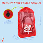 J.L. Childress Gate Check Travel Bag for Single & Double Strollers, Red - Image 3