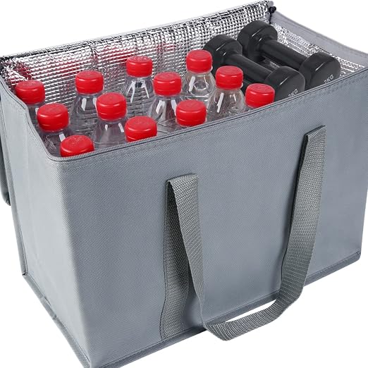 musbus 2 pk Insulated Car Organizer - Collapsible, Multi-Compartment Automotive SUV Trunk Organizer for Storage w/Adjustable Straps - Truck & Car Accessories for Women and Men Grey, gyay by Musbus