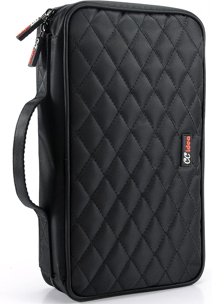 CCidea CD DVD Case Holder, Portable Disc Storage Wallet Binder, Multiple Capacity CD Organizer for Car Home Travel, Anti-Scratch Blu-Ray Game Disc Storage (96-Black) by CCidea