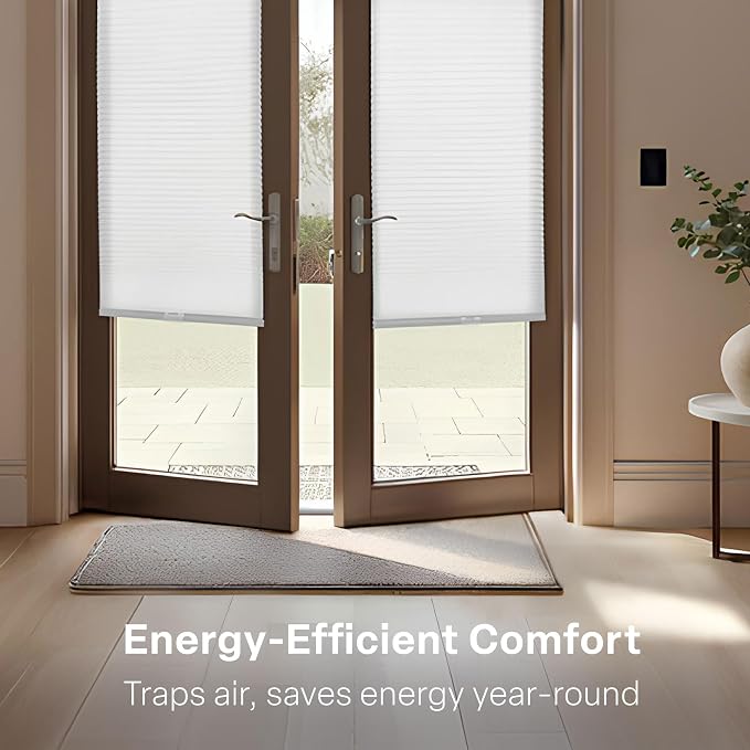 REGAL estate Magnetic Top Down Bottom Up Door Shades, White, 25 x 48 in | Strong-hold MagMount, Thermal insulation, Adjustable privacy for steel doors, Light filtering, Cordless cellular shade - Image 5