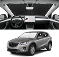 Custom Fit Windshield Sun Shade for Mazda CX5 2013-2016 | Blocks UV Rays and Sun Heat, Helps Reduce Interior Temperature, Protects Dashboard from Fading, Folds Easily for Storage by SLOGENTO