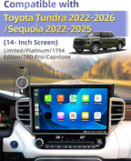 PZK Car Phone Mount for Toyota Tundra 2022-2026 /Sequoia 2023-2026 14-Inch | 3rd Gen Tudnra Accessories Magnetic 15W Fast Wireless Charger Phone Holder for Tundra Magsafe Phone Stand 360° Rotation - Image 2