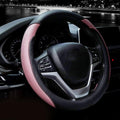 Steering Wheel Cover with Microfiber Leather for Car Truck SUV 15 inch (Pink) by Valleycomfy