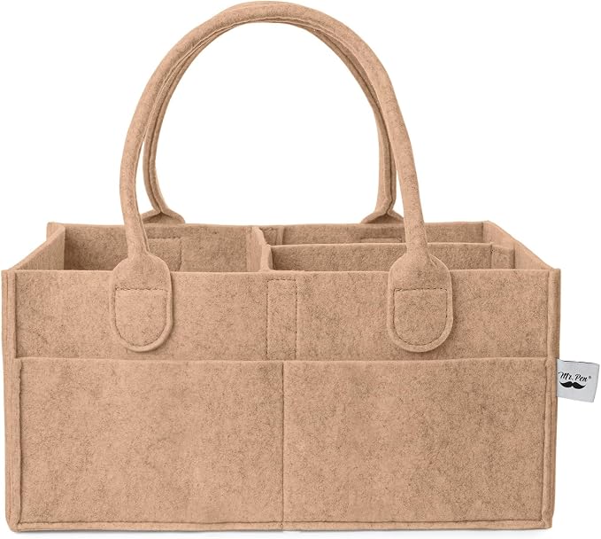 Mr. Pen- Baby Diaper Caddy Organizer, Earthy Clay | Nursery Storage Bin and Car Organizer for Diapers and Baby Wipes by MrPen