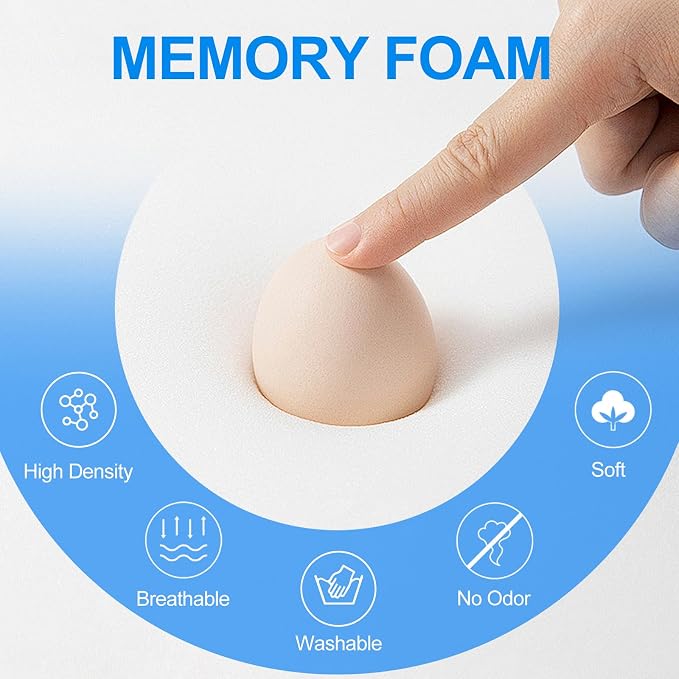 Car Seat Cushion with Back Support Pillow, 1.2'' Memory Foam, Black | Memory Foam Car Cushion for Long Driving, Truck, Office Chair, Tailbone and Lower Back Support - Image 2