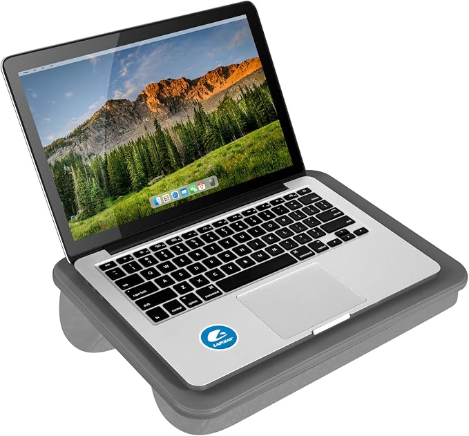 LAPGEAR Compact Lap Desk – Fits Up to 15″ Laptops – Charcoal-– Style No. 43105,(Pack of 12) - Image 7