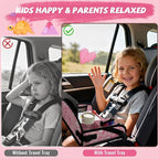 Kids Travel Tray for Car Seat, Toddler Car Seat Activity Tray, Kids Carseat Lap Table, Road Trip Essentials for Airplane, Lap Desk for Kid Roadtrip Activities, Butterfly - Image 2