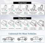 Coverado Car Seat Covers, Front Seat Cover, 2 Pack Waterproof Seat Covers for Cars, Luxury Faux Leather Car Seat Cushions, Car Seats Protectors, Black Car Seat Covers Universal Fit for Most Vehicles - Image 7