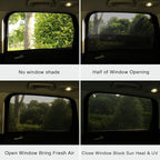 2 Pack Car Camping Window Shades Screen Mesh 27"x43" for SUV, Pickup, Truck | Elastic Breathable Mesh UV & bug Protection Side Window Covers for Car Camping Overnight Sleeping Car Window Shade for Baby - Image 4
