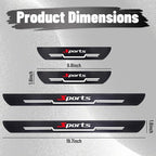 4PCS Car Door Sill Protector, Sport Carbon Fiber Anti-Slip Vehicle Door Edge Scratch Protection, Self-Adhesive Automotive Entry Guard Decoration Sticker, Universal for SUV RV Truck - Image 2