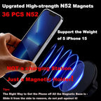 Magnetic Phone Mount Base for MagSafe 17mm (0.67") Ball Socket, Phone Car Mount Accessory - Image 3