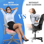 Seat Cushion for Office Chair, Memory Foam Chair Cushion, Pink | Office Chair Cushion for Car, Airplane - Chair Pad for Long Sitting Sciatica, Hip, Coccyx,Tailbone Pain Relief, Butt Pillow - Image 7