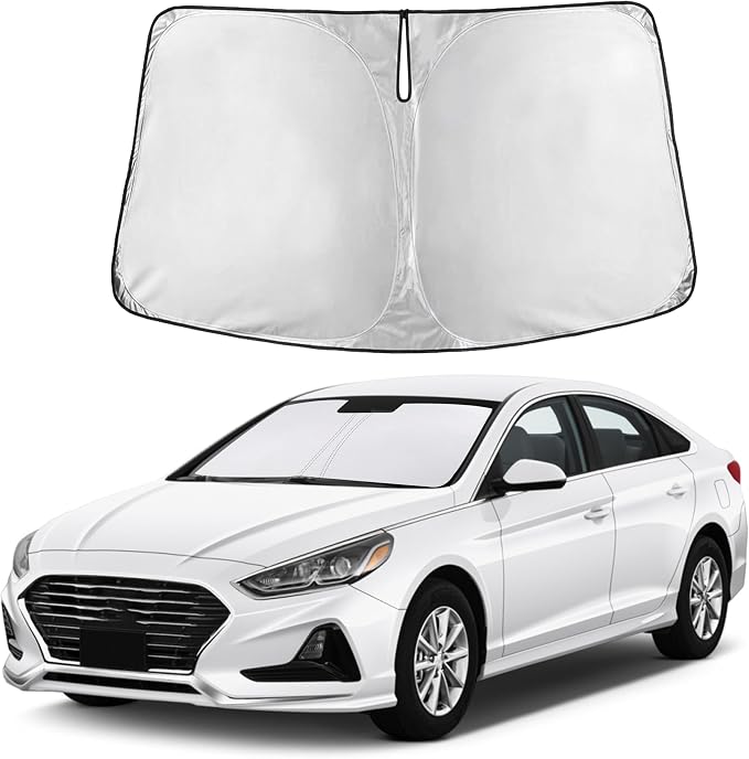 Autovir Windshield Sun Shade Fit for 2015-2017 2018 2019 Hyundai Sonata | Sunshade, Front Car Window Shades Sun Visor, Blocks UV Rays & Heat, Car Accessories by Autovir