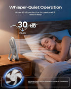 Otlonpe Personal Portable Desk Fan, 4000mAh Small Rechargeable Portable Fan Battery Operated & USB Powered for Travel Sleeping Bedroom Office Home Table, Cordless, Quiet, 4-Speed, 6.5 Inch (White) - Image 8