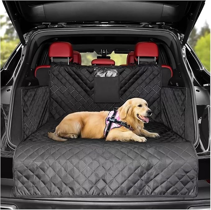 Blilo Cargo Liner for Pet, Waterproof Non-Slip Durable Dog Cargo Cover Mat Universal for Cars, SUV, Minivan with Bumper Flap Protector, Large Size by Blilo