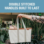 CleverMade Collapsible Tote LUXE, 30L Structured Tote Bag with Handles | Pack It All Without the Floppy-Bag Fight | Steel Rim Stays Open, Soft Grips Carry 30 lb, and Tote Folds to 1.5 Inches - Image 6