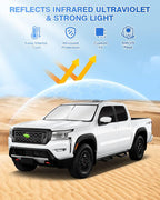 Canvcle Windshield Sun Shade for 2022-2025 2026 Nissan Frontier Accessories Side Rear Window Shade Cover Sun Visor Shield Privacy Cover Keep Vehicle Cool Black 5PCS - Image 2