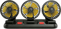 12V Adjustable 3-Head Car Cooling Fan, 360° Rotation Dashboard Fan with 2 Speeds, Portable Tree-Style Turbo Cooler for SUV/RV/Truck/Van/Diesel Engine, Powered by Cigarette Lighter by Unknown