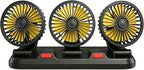 12V Adjustable 3-Head Car Cooling Fan, 360° Rotation Dashboard Fan with 2 Speeds, Portable Tree-Style Turbo Cooler for SUV/RV/Truck/Van/Diesel Engine, Powered by Cigarette Lighter by Unknown