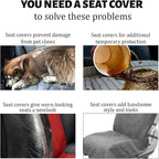 Car Towel Seat Cover, Waterproof Non-Slip Automotive Towel Protective Cover, Sweat-Proof Machine Washable Removable Carseat Vehicle Front Seat Mat Protector, Universal Fit (Gray) - Image 6