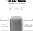 Tissue Box Cover, Tclouda, Modern PU Leather Square Tissue Box Holder for Creative Decorative, 2 Pack, Ideal for Bathrooms/Office/Car/Nightstand/Outdoor Tent/Dining Table, 5"X5"X5", Double Gray - Image 7