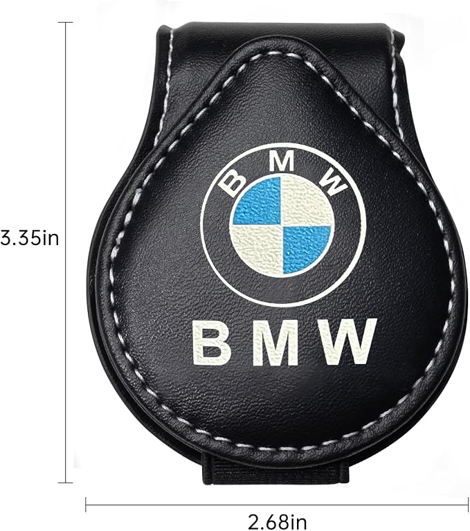 Car Sunglass Holder, Eyeglass Holder Fit BMW X1 X3 X7 X5 X6 1 3 5 6 Series Z4 7 M Series, Sunglass Hanger Mount for Car Sun Visor, Interior Accessories, Black - Image 4