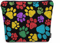 Woman Makeup Bag Dog Paw, Rainbow Doodle Paw Prints Cat Footprint Makeup Bags Travel Cosmetic Bags Toiletry Makeup Organizer Pencil Pouch Make Up Cosmetic Bag For Owners Lady Birthday Gifts by Unknown
