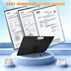 KUST Windshield Sun Shade Umbrella for 【2022-2026 Jeep Grand Cherokee】 | Beige and Black | Foldable Sunshade with Bendable Handle | Blocks Heat & UV Scratch Resistant Keep Car Cool Sunshield - Image 8