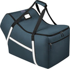 Infant Car Seat Travel Bag for Airplane Compatible with All Nuna Pipa Car Seat and Base,Chicco KeyFit 30 and Base, Padded Car Seat Bags for Air Travel,Car Seat Gate Check Bag with Side Pocket, Blue by SINVICKO