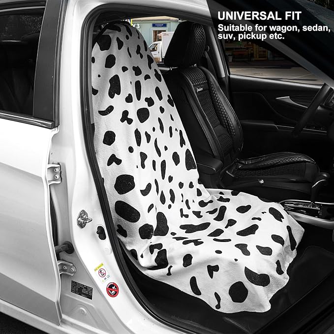 Waterproof Sweating Car Seat Cover for Post Gym Workout, Running, Swimming, Beach and Hiking, Universal Fit Non-Slip Bucket Seat Protector for Cars SUV Trucks, Machine Washable (1pcs-Cow) - Image 5