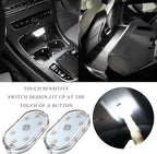 Wevdn 2 PCS Car LED Lights Interior Wireless, Magnetic Car Ambient Lighting with 6 Bright LED Lamp Beads, Portable USB Rechargeable Vehicle Interior Led Night Light for Car (White) - Image 5