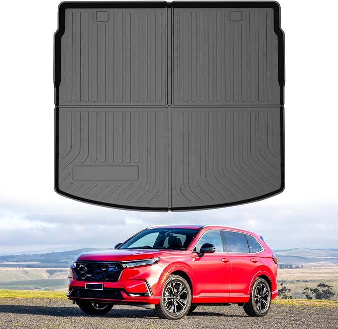 Powerty Trunk Mat for Honda CRV Hybrid 2023-2026, All Weather TPE Cargo Mat Liner for CR-V Upper Position Cargo Deck by Powerty