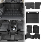 Rongtaod Floor Mats Set for 2013-2024 Toyota 4Runner 5 Seats | without Sliding Tray, Trunk Mat Cargo Mat Cargo Liner TPE All Weather Back Seat Cover Protector 2023 4 Runner Accessories by Rongtaod