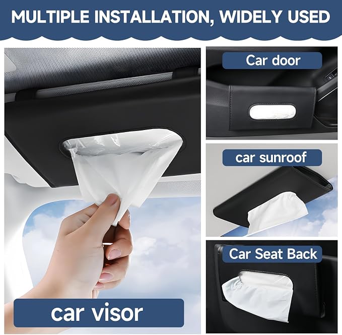 Car Tissue Holder for Visor with Lotion Facial Tissues 2 Pack | for Allergy Season & Sensitive Skin,Slim Visor Tissue Holder,Easy-Access Car Napkin Holder for Parents,Commuters & Road Trips - Image 6