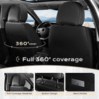 Coverado Seat Covers, Car Seat Covers Full Set, Leather Seat Covers for Cars, Car Seat Protector, Black Car Seat Covers Front Seats and Back Seats Universal Fit for Most Cars Orange - Image 6