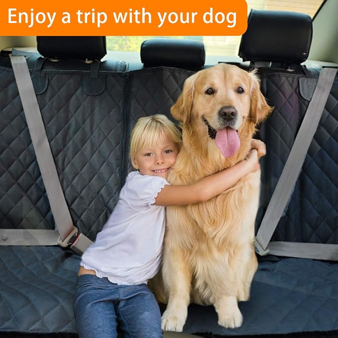 Honest Dog Car Seat Covers, Dog seat Cover with Side Flap for Cars, Trucks, and Suv's - Waterproof & Nonslip Pet Seat Cover for Backseat - Image 7