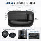 2 Pack Car Seat Gap Filler with Cup Holder – Anti-Drop Design | Universal PU Leather Seat Gap Organizer, Storage Box with Pockets & Cup Holders – Fits Most Vehicles - Image 5
