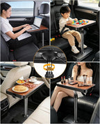 Car Seat Tray Table - Height Adjustable Laptop Desk & Eating Tray for Vehicles | Universal Multi-Function Travel Workstation for Front & Back Seats | Road Trip Essential for SUV, Truck, & RV (Mini) - Image 4