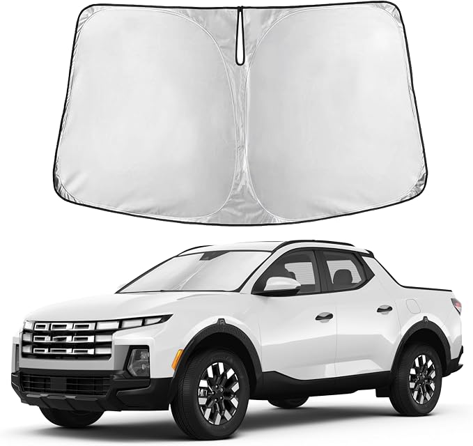 Autovir Windshield Sun Shade Fit for 2022-2024 2025 2026 Hyundai Santa Cruz | Sunshade, Front Car Window Shades Sun Visor, Blocks UV Rays & Heat, Car Accessories by Autovir
