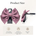 2-Pack Cute Bow Car Purse Hooks, Headrest Hangers, Leather pink | Cute bow hooks keep purses and bags organized within reach while saving space; fits most car headrests - Image 5