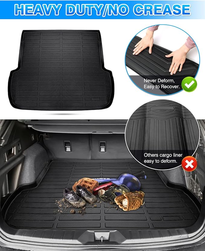 Cartist Cargo Liner Compatible with 2020-2023 2024 2025 Outback All Weather Rear Trunk Mat for Outback High Side Waterproof Heavy Duty - Image 4
