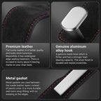 2 Pack Black Headrest Hooks for Car, Heavy Duty Purse Hook Holder Universal Vehicle Storage Organizer for Purses Bags Accessories - Image 4