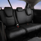 Full Set Car Seat Covers for Honda Odyssey 2018-2026,8-Seater,Faux Leather | for EX,EX-L,Elite,Touring,Sport,2nd Row 40/20/40 Split Seat,Luxury Waterproof Seat Protector,Fit Like A Glove(Black) - Image 3