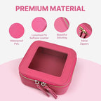 Small Clear Makeup Bag Travel Cosmetic Case, Portable Make Up Organizer Traveling Compact Car Bag for Essentials Transparent Toiletry Bag with Zipper - Image 2