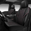 CAR PASS 3D Foam Mesh Leather Car Seat Covers Front Seats,Breathable Mesh Front Seat Covers for Women,Universal Fit for Cars SUV Truck Sedan Van Automotive, Armrest Airbag Compatible,Black and Pink by CARPASS