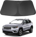 Windshield Sun Shade for 2014-2023 Jeep Cherokee Accessories | Full covered, Foldable & Durable, Block UV Rays, Reduce Heat, Easy to install, Keep Car Cooler by LHFLIVE